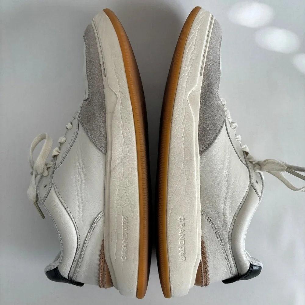 Cole Haan‎ Men's white leather Grandprø Crossover Sneaker lace up shoe size 11
